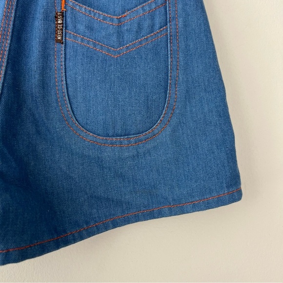 Vintage 70’s Nest-Ce Pas High Rise Belted Denim Shorts Rare - Picture 8 of 14